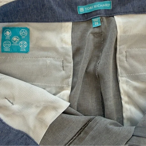 Tori Richard Surf N Turf Gray Hybrid Men’s Shorts - Picture 5 of 8